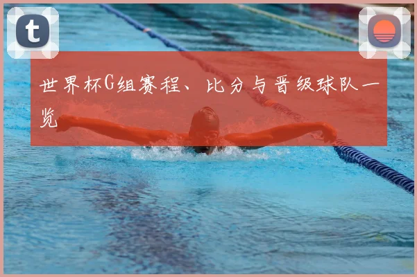 世界杯G组赛程、比分与晋级球队一览