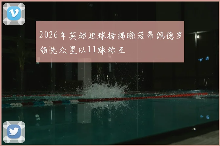 2026年英超进球榜揭晓若昂佩德罗领先众星以11球称王