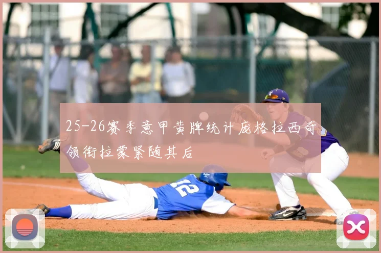 25-26赛季意甲黄牌统计庞格拉西奇领衔拉蒙紧随其后
